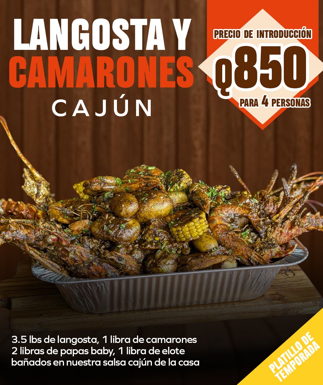 Langosta y Camarones Cajun2